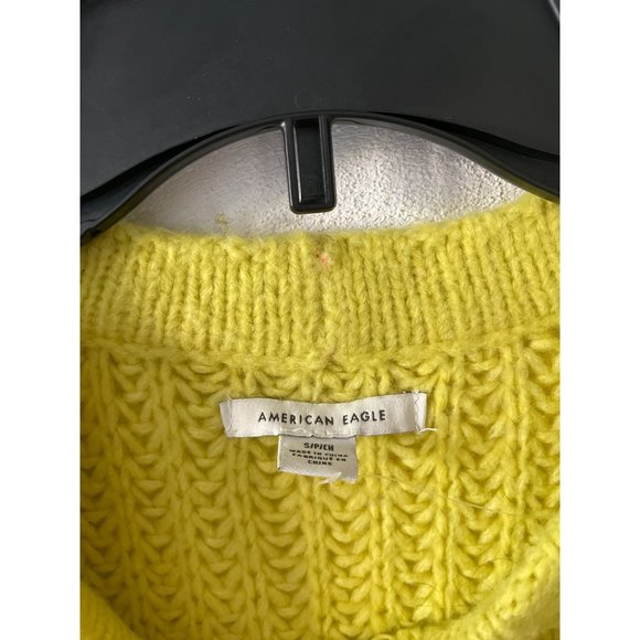 American Eagle Women’s Lime Green Knit Sweater Size Small - Picture 3 of 6